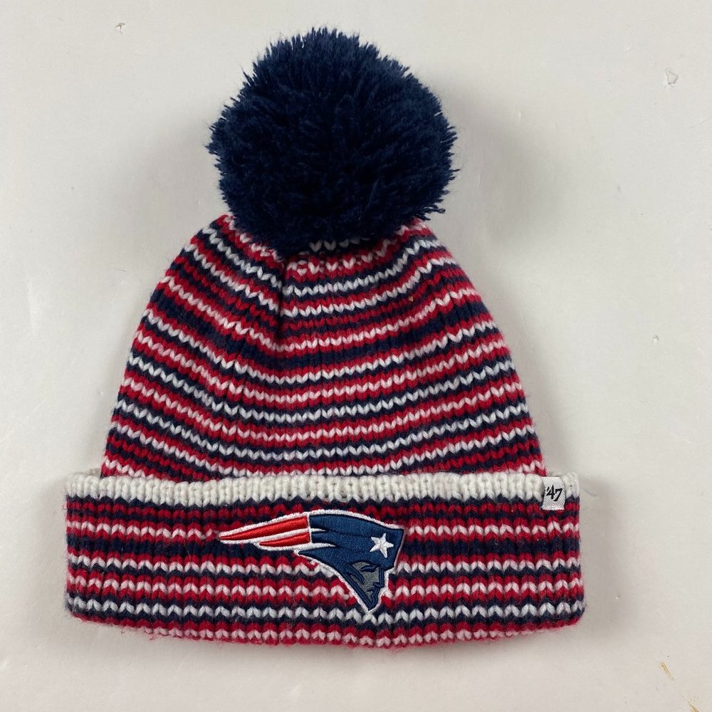 New England Patriots '47 Brand Womens Beanie Hat Toque Winter Pom Pom 47 Brand